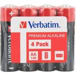 Verbatim ALKALINE BATTERY AA 4 PACK (SHRINK WRAP) (49501) - gtcomputers