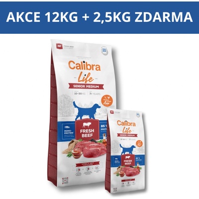 Calibra Dog Life Senior Medium Fresh Beef 14,5 kg