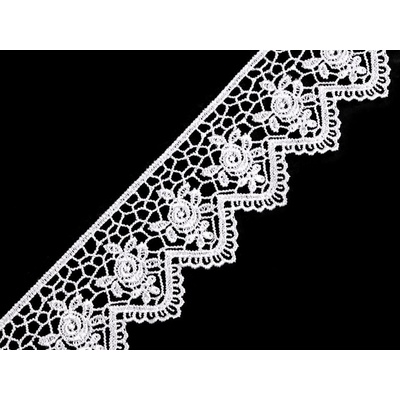 Vzdušná krajka šíře 45 mm benátská Varianta: 1 bílá, Balení: 13.5 m – Zboží Mobilmania