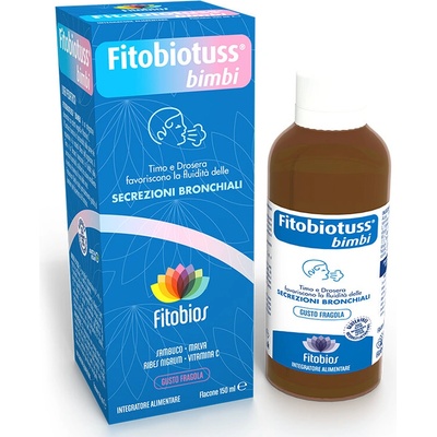Fitobios Fitobiotuss Bimbi - Сироп за кашлица за деца и възрастни, с мащерка и бъз, 150 ml (430444 FITO)