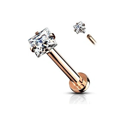 Šperky4U piercing do brady labreta cartilge LB1093RD-1208