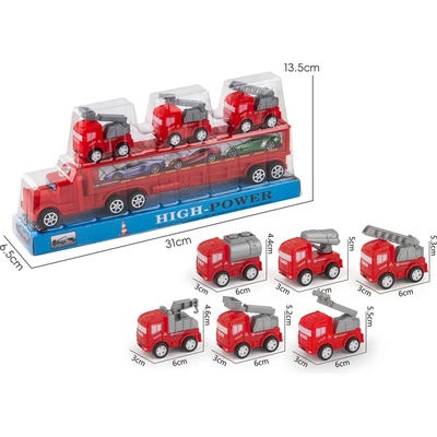 Armtoys ДЕТСКИ АВТОВОЗ С 3 ПОЖАРНИ КОЛИ В БЛИСТЕР 31 СМ