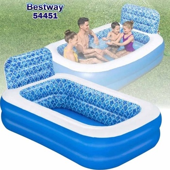 Bestway Басейн надуваем, 229x152x96 см, Bestway 54451 Waterfall Oasis Sprikler, вградена пръскалка (54451 Waterfall Oasis Sprinkler)