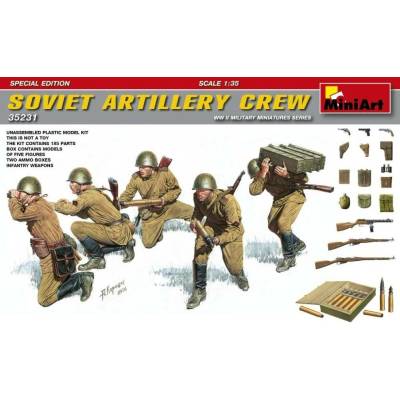 MiniArt Soviet Artillery Crew 5 figurek 1:35