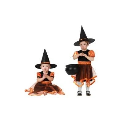 BigBuy Carnival Маскировъчен костюм за бебета Оранжев Вещица Размер 12-24 месеца