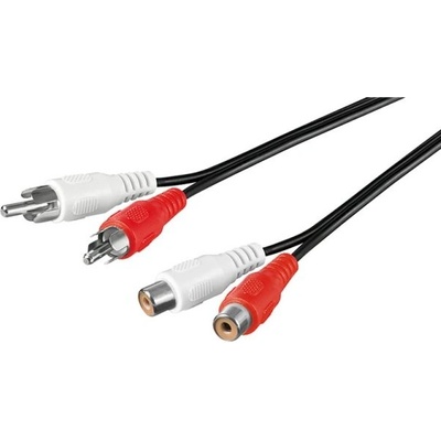 PremiumCord Kabel 2x Cinch-2x Cinch, M/F 3m - kjackcmf2-3 – Zboží Mobilmania