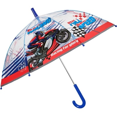 Perletti Kids D´dětský reflexní transparentní deštník "Racing", 15671