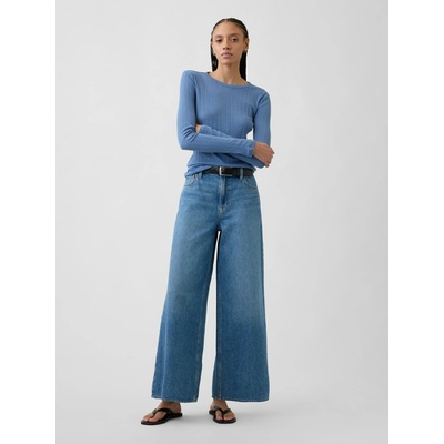 GAP Džíny Mid Rise Baggy Modrá