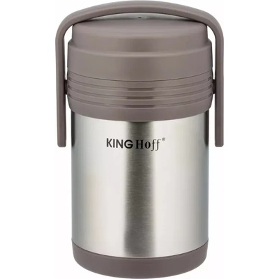 KINGHOFF Термос за храна Kinghoff KH 4075, 3 контейнера, 1.5 литра, Двойни стени, Инокс, (9999KH4075) (9999KH4075)