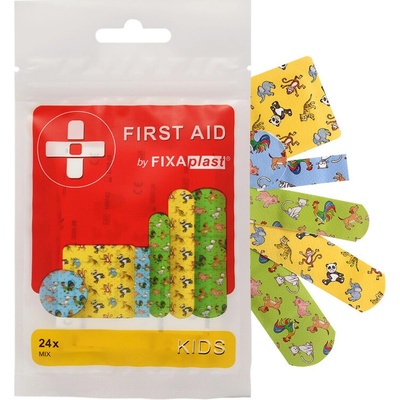 FIXAplast FIRST AID Kids náplast mix 24 ks – Hledejceny.cz
