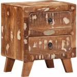 vidaXL Нощно шкафче 40x32x46 cm Масивна дървесина Възстановена (4104513)