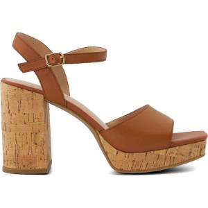 Dune London Сандали Dune London Jacuzzi Platform Block Heel Sandals - Tan