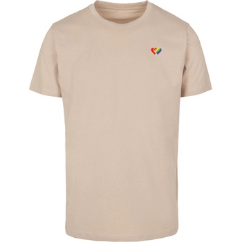 Mister Tee Тениска Double Hearts Pride Tee sand XXLUB-MT3362-00208 - Тъмносив, размер M