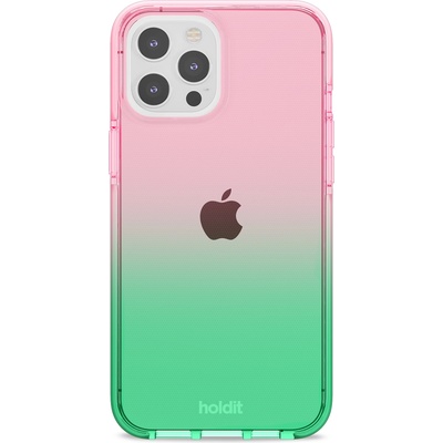 Holdit Гръб Holdit Seethru Case за iPhone 12 Pro Max - Grass green/Bright Pink