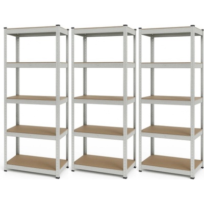 IQ Garden 3 x Regál 180 x 60 x 40 5 polic pozink 319905