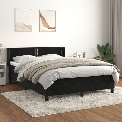 Petrashop 3130897 boxspring postel s matrací černá samet