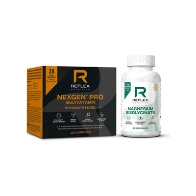 Reflex Nutrition Nexgen PRO + Digestive Enzymes 120 kapslí + Albion Magnesium 90 kapslí