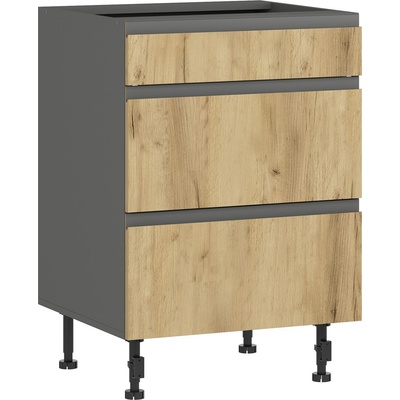 Долен кухненски шкаф Lusil H 60/87 с три чекмеджета