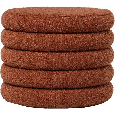 Somcasa Terakotově červený bouclé taburet Harry 40 cm