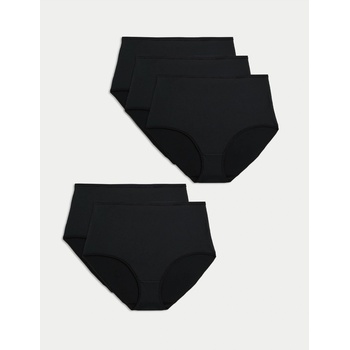 Marks & Spencer Къси панталонки с талия от микрофибър, без видими подгъви, опаковка от 5 броя Marks & Spencer черни Marks & Spencer | Cheren | ЖЕНИ | S