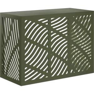 vidaXL Покритие за климатик Маслиненозелено 110 x 50 x 80 cm Стомана (8014111)
