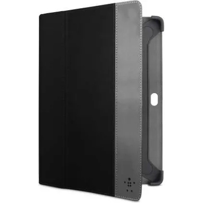 Belkin Cinema Stripe Folio - кожен калъф и поставка за Samsung Galaxy Tab 10.1 (2) (черен)