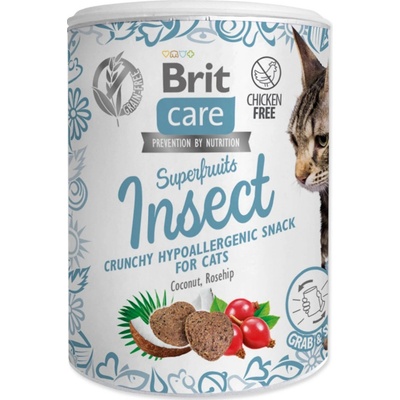 Brit Care Cat Snack Superfruits Insect with Coconut Oil and Rosehips 100 g – Zboží Mobilmania