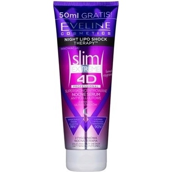 Eveline Cosmetics Slim Extreme 4D Lipo Shock Therapy noční sérum s hřejivým efektem 250 ml