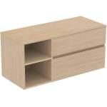 Ideal Standard Finesse - Шкафче за умивалник, 120x51x56 см, 2 чекмеджета, бял дъб E3438US (E3438US)