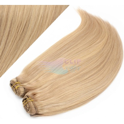 DELUXE Clip in vlasy REMY 60cm - přírodní a světlejší blond #18/22
