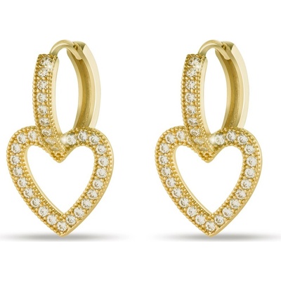 Ellami Ellami Verona 3090 Náušnice visací srdce se zirkonem 1003090