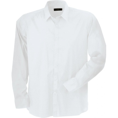 James & Nicholson JN 193 elastická košile dlouhý rukáv slim fit COT020193001 bílá