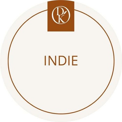 Davídkovo koření Etiketa Indie béžová průměr 4,5 cm 1 ks