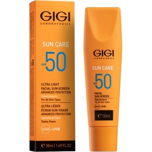 GIGI Laboratories GIGI Sun Care Овлажняващ слънцезащитен флуид за лице, SPF50, 50 ml - ozone