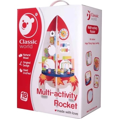 Classic World Детска дървена играчка ракета (4121)
