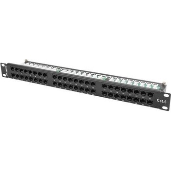 Lanberg patch panel 48 port 1U CAT. 6, black (PPU6-1048-B)