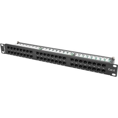 Lanberg patch panel 48 port 1U CAT. 6, black (PPU6-1048-B)
