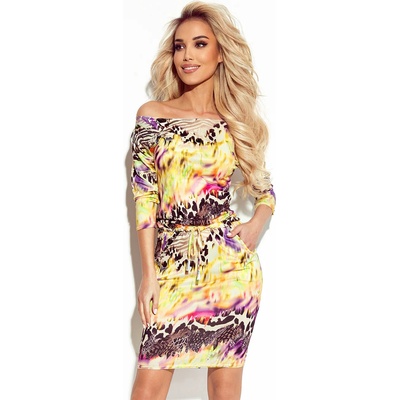 Numoco Спортно-елегантна рокля в жълт цвят 13-138nmc-1766 - Жълт, размер m