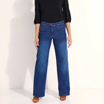 Blancheporte Široké nohavice z denimu s 5 vreckami modrá