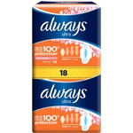 Always Дамски превръзки с крилца Always Ultra - Normal Fresh Duo, 18 броя