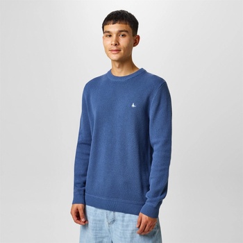Image 1 of Jack Wills Пуловер Jack Wills Linus seed stitch Crew Neck Jumper Men - Vintage Indigo