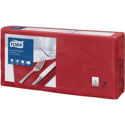 Advanced servítky 1/4 sklad 2V Tork Lunch bordová 32x32cm