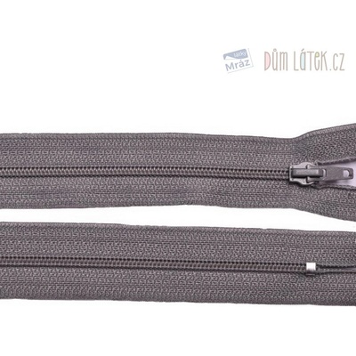 Zips špirálový 3 mm nedeliteľný 12 cm sivá