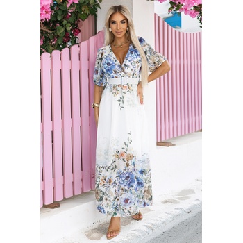 Numoco Леки макси рокля CELINA с V-образно деколте, колан и цветен омбре десен numoco | Sin | ЖЕНИ | ЕДИН РАЗМЕР