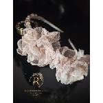 Radi handmade Диадема с лилави цветя, кристали и ягодов кварц (992)