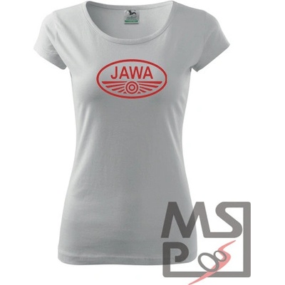 Dámske tričko s motívom Jawa Biela