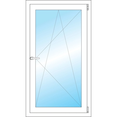 OKNA HNED Plastové okno 65x116 cm (650x1160 mm) bílé otevíravé a sklopné pravé
