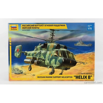 Zvezda Helicopter Helix B Military Russian Marine Support 1:72