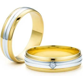 Image 1 of SAVICKI Сватбени халки: двуцветно злато, кръгли. 5 мм