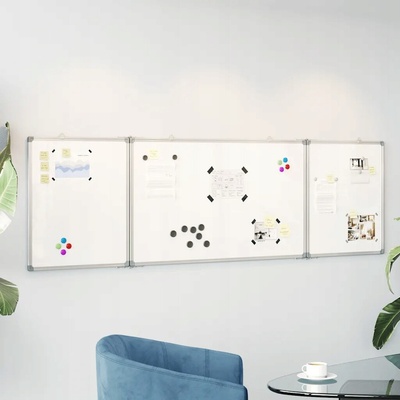 vidaXL Magnetická skládací tabule 200 x 60 x 1,7 cm hliníková